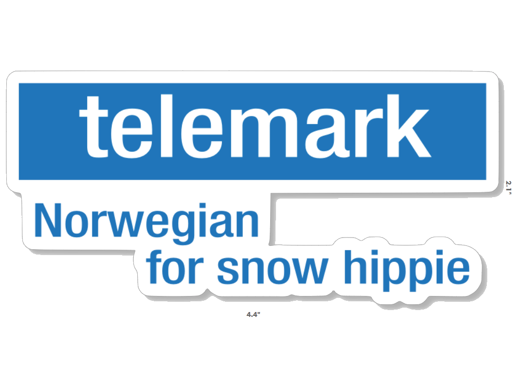 Sticker - Norwegian for Snow Hippie #1