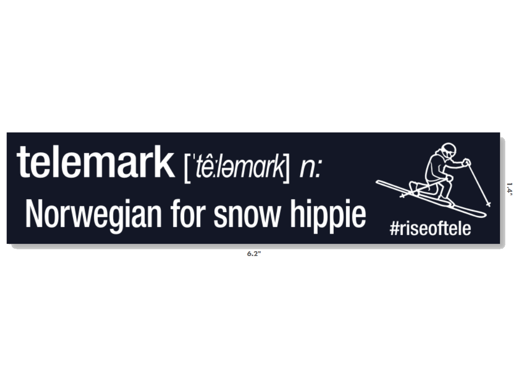 Sticker - Norwegian for Snow Hippie #2